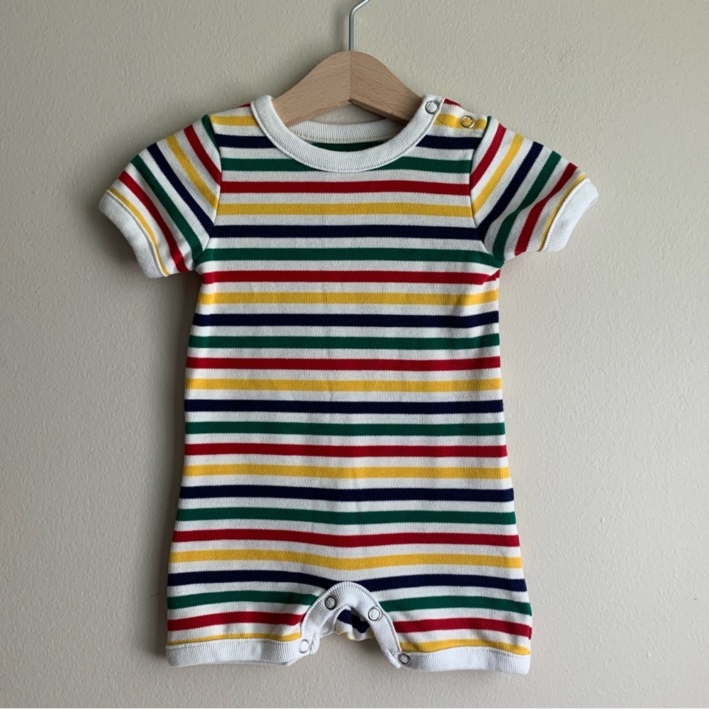 Hudson's Bay Striped Romper One Piece Baby Size 3-6 Months